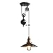 Produktbild WIVION Nordic Retro Hänge Pendelleuchten, Metall Industrie Riemenscheibe Pendelleuchte Teleskop-Kronleuchter Village Runden Loft Hängeleuchten Anhänger Lampe