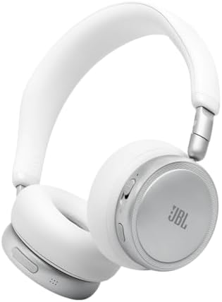 JBL Live 680NC Cuffie On‑Ear Wireless con Cancellazione del Rumore, Bianco