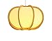 Produktbild Runde Laternen Holz LED Suede Pendelleuchte E27 Ball Kürbis Fünfeck Eiche Holz Decking Restaurants Höhenverstellbar Log Küche japanische Tatami Innere Ebene Licht Beige Licht Modern 45CM