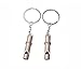 Produktbild Edelstahl Metall Whistle Schlüsselanhänger Zubehör Paare Whistle mit Schlüssel Ring für Schiedsrichter Sport School Football Rugby Dog Training Party 1 Paar (2pcs)