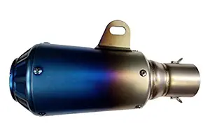 Open Throttle Racers 51 MM Inlet Stainless Steel Universal Slip-On Without DB Killer for Loud Exhaust note Short Size Multi Colour