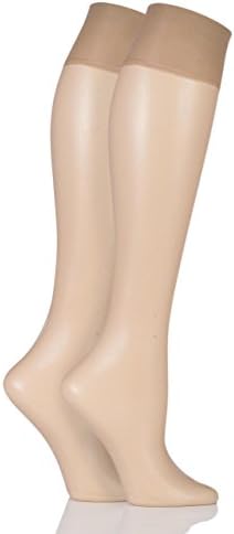Ladies 2 Pair Charnos Simply Bare Knee Highs