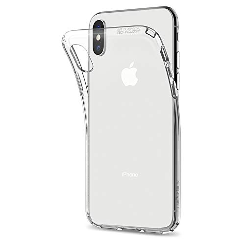 Spigen Liquid Crystal -  Funda iPhone XS X con Protecci  n TPU flexible y ligero  Transparente