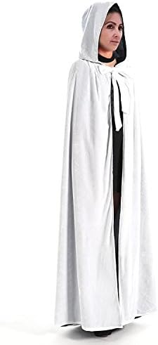 Pnehewery Stylish Floor Length Winter Bridal Wedding Cloak White Cape (White, S)