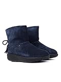 FitFlop Damen Mukluk Shorty II Stiefel mit Quasten - Midnight Navy Suede, Marineblau, 37