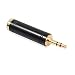 Produktbild Wokee 6.35mm Buchse Adapter 3,5 mm Stecker auf Lautsprecher Jack Stereo Audio Converter für Telefon Klinkenstecker ux Audio Adapter mit Vergoldete Kontakte für Anschlussstecker Vergoldete Kontakte (Schwarz)