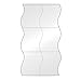 Produktbild Ljlpropyh Tapete Welle Wandspiegel Aufkleber, 3D Kristall Spiegel Quadrat Wandtattoo & Wandbilder Für Wohnzimmer Schlafzimmer Home Deco Size12x10CM, 6PCS / Lot Wohnaccessoires Deko