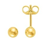 Gelbgold Kugel Ohrstecker in Gold 333