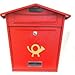 Produktbild Aboria Stahlblech Briefkasten rot