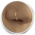 Gold Nose Ring - Small Thin Dainty 22 Gauge 7mm Nose Rings Hoop - Handmade 14k Gold Filled Nose Piercing Hoops Jewellery For Women - Gift Ready