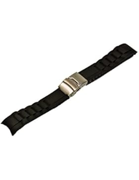Taucher Silikon Uhrenarmband 20mm Faltschließe Divers Strap Armband Rundanstoß
