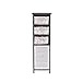 Produktbild Rebecca Mobili Hochkommode Shabby, Madezimmerschrank 1 Tür 2 Schubladen, Paulownienholz Weidenkörbe, Weiß Grau, als Einrichtung für Schlafzimmer Bad - Maße: 102 x 32 x 26 cm (HxLxB) - Art. RE4188
