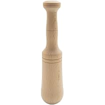 Mortier En Bois De Hêtre Fackelmann - Parfait Pour Écraser Ail, Épices Et Préparer Sauces