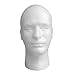 Foam Model Head, FEITONG Male Styrofoam Mannequin Manikin Head Model Foam Wig Hair Glasses Display (1Pc, white)