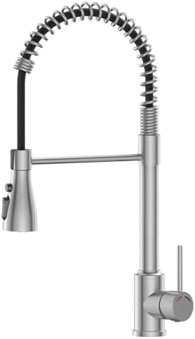 SREWOHS PRO Rubinetto Lavello Cucina,Miscelatore Cucina con 360° Bocca girevole, Rubinetti Cucina con Doccetta Estraibile,4 Modalità,Acciaio Inossidabile Ad Arco Alto Rubinetti per Lavello a 1 Foro