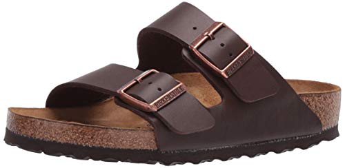 Birkenstock Arizona Birko-Flor Ancho, Sandalias de Punta Descubierta para Hombre, Marrón Oscuro (Braun (Dunkelbraun), 42 EU