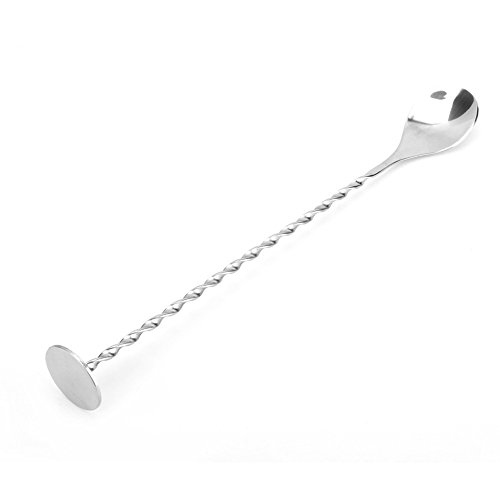 LIKECAR 10-Zoll-Edelstahl Löffel Mixen von Cocktails Stahl Edelstahl Verdrehte Neck Bar Cocktail Löffel Zum Umrühren - 2