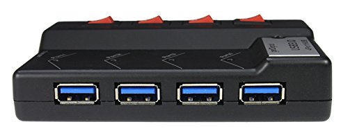 getDigital Ultimate Hub mit Stromversorgung (4-schaltbares Port, USB 3.0) schwarz - 5