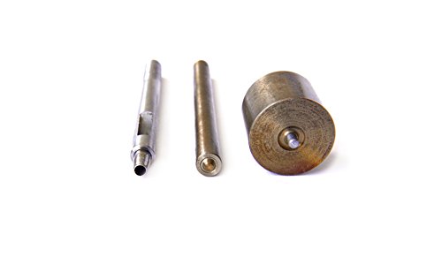 3er set: Stanzen Set, Hohl Loch Stanze, und 100 Stück von 3mm Ösen – Tülle und Scheiben Einstellwerkzeug Set Für für Bekleidung, Lederhandwerk und Scrapbooking – Silbern - 3