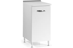 WEBMARKETPOINT Mobile per Cucina Bianco Frassinato 1 Anta Cm 30x50xH 85