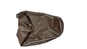 Guance Stapler Fitting PU Leather with Black and White Piping Waterproof Scooty Seat Cover (Brown) for Aprilia SR 160