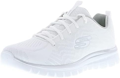 Skechers Graceful Get Connected, Sneaker Donna, White Silver, 38 EU