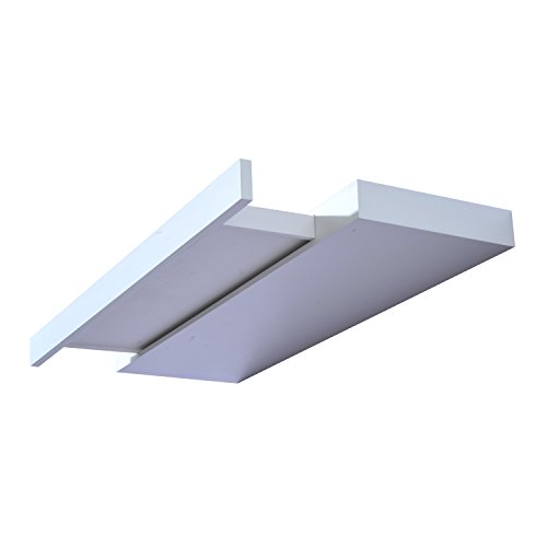 HOMCOM® Wandboard Wandregal Hängeregal mit Schublade Regal Ablage, MDF, Weiß, W80 x D25 x H5cm - 4