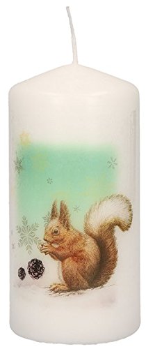 Preisvergleich Produktbild Eichhörnchen: Stumpenkerze
