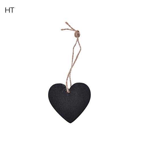5 PCS Mini Holz Kreidetafel Tafel zum Aufhängen Nachricht Tisch Nummer Party Decor von wetrys herz