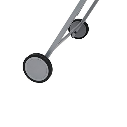 greemotion Sonnenliege Monza klappbar – Gartenliege mit Rollen in Grau aus Aluminium – Liegestuhl mit Textilene-Auflage in Schwarz – Alu-Strandliege mit Armlehne – Liege für Balkon, Terrasse & Garten - 5