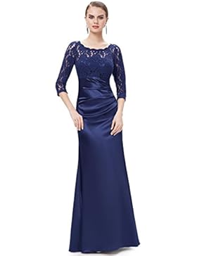 Ever Pretty Damen Elegant 3/4 Arm Lace Lange Abendkleider 09882