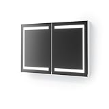 spiegelschrank led 60 cm  Vicco LED Spiegelschrank Weiß Badschrank Badspiegel Badezimmerspiegel Beleuchtung (100 cm)