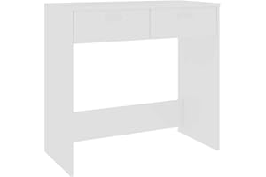 vidaXL Scrivania Mobile Porta PC Scrittoio Tavolo Lavoro per Computer Arredi Interni Casa Studio Ufficio Bianco 80x40x75 cm in Multistrato