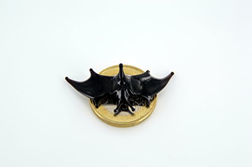 Fledermaus mini Schwarz Glas – Miniatur Figur Schwarze Fledermaus- Glasfigur Deko - 2