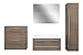 Produktbild Badmöbel Set City 101 V5 Eiche hell, Badezimmermöbel, Waschtisch 100cm, Beleuchtung Spiegelschrank:NEIN ohne LED-Beleuchtung