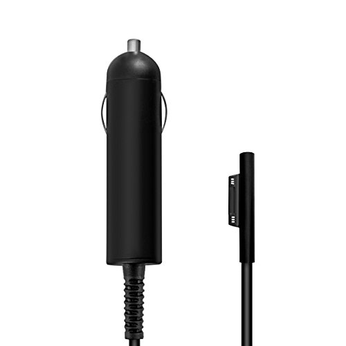 kwmobile KFZ Ladegerät für Microsoft Surface Pro 3 / Pro 4 / Pro – PKW Auto Zigarettenanzünder Ladekabel mit 5 Pin in Schwarz 12V / 2.58A - 2