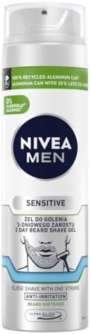 NIVEA MEN Sensitive Gel da barba di 3 giorni per uomo, 200 ml