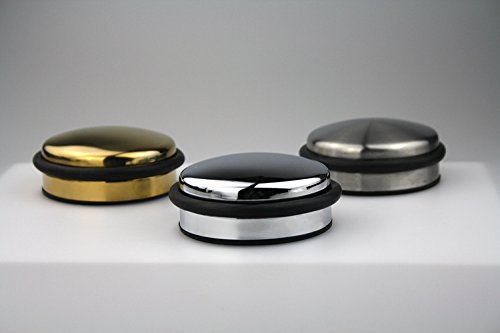 Türstopper Türpuffer Bodentürstopper massiv Metall – ø 91 mm – diverse Ausführungen (Messingoptik) - 3