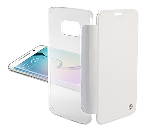 Ksix B8553FU24B - Funda tipo folio con carcasa trasera para Samsung Galaxy S6 Edge color blanco Ksix B8553FU24B - Funda tipo folio con carcasa trasera para Samsung Galaxy S6 Edge color blanco