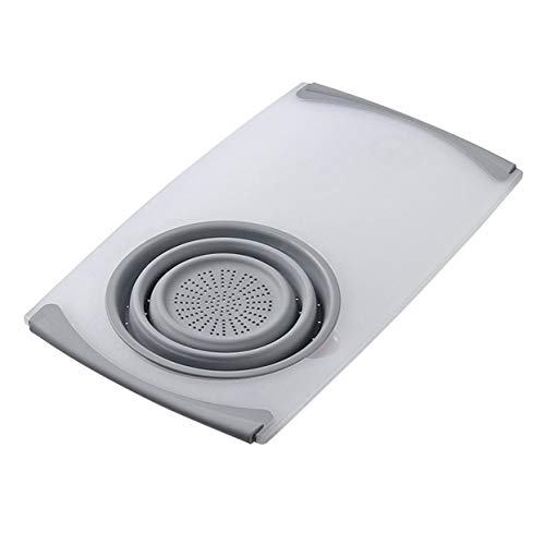 Preisvergleich Produktbild Tree-on-Life Innovatives Schneidebrett Abnehmbarer, klappbarer Abflusskorb Multifunktionales 2-in-1-Spülbecken-Schneidebrett-Küc...