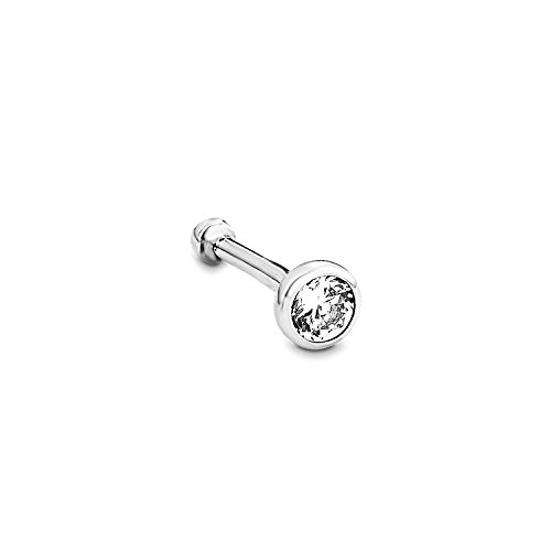 Amor Damen-Nasenstecker 925 Sterling Silber rhodiniert Zirkonia wei 89081