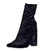 Produktbild LILIHOT Hochhackige Spitze Dicke Damen Stiefeletten Mit Großem Seitenreißverschluss Hochhackige Stiefeletten Herbst und Winter Dicke Stiefel Spitzen Stiefeletten High Heels