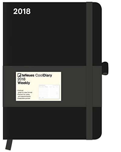 Preisvergleich Produktbild Cool Diary Black 2018 - Weekly Planner, Buchkalender, Taschenkalender - 16 x 22 cm