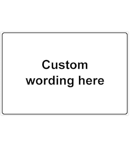 Design A Sign/Custom Sign Builder - Choice Of Coloured Background - Landscape (1mm Rigid Plastic, 300 X 200 Mm - View #4