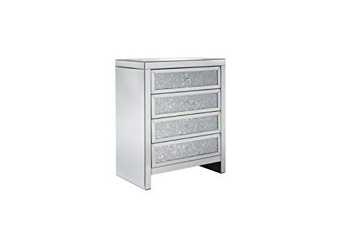 Birlea Vienna Mirrored 4 Drawer Bevelled Mirror Chest Crystal