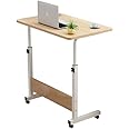 Baytbox Laptop Table 80x40 CM, Height Adjustable Computer Table up to 90CM with Tiltable Surface – Portable Home Office Desk & Study Table for Bedroom & Living Room (Brown 80 * 40)