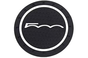 PSL Car Cup Holder Insert Anti-Dust Non-Slip Rubber Coaster Mats Compatible for Fi A 500 Cars 2 pcs with logo