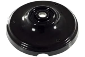 LND Rosace Plafond Porcelaine Noire Vintage : Fixation unique avec Passage de Câble - Alliant Esthétique et Fonctionnalité