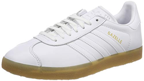 adidas Men's Gazelle Bd7479 Gymnastics Shoes, White (Ftwr White/Gum 3), 9 UK (43 1/3 EU)