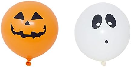 New Pack of 5 Ghost and 5 Pumpkin Illoom Light Up LED Balloons Halloween Balloons Packs of 10 to 50 Spooky As Seen on Dragons Den Light Up Balloons Party Decor Luminous Balloons